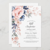 Moderne roze draai script verrassende 60e verjaard kaart (Voorkant / Achterkant)