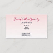 Moderne Roze Dripping Glitter & Zwarte Wimpers Visitekaartje (Achterkant)