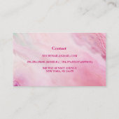 Moderne roze druppelaar maakt artiest visitekaartje (Achterkant)