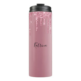 Moderne roze druppelaar thermosbeker