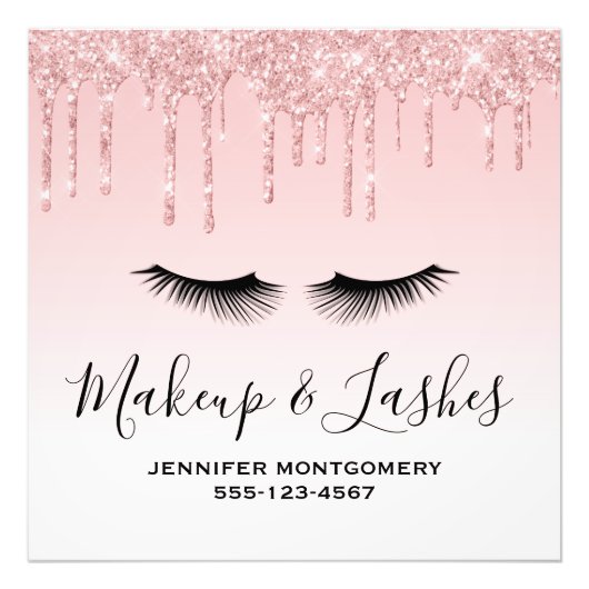 Moderne roze druppelaar voor glitter en elasu foto afdruk (Voorkant)