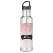 Moderne roze druppelaar waterfles  (Voorkant)