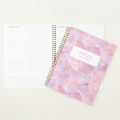 Moderne Roze Edelsteen Eenvoudige Aangepaste Naam Planner (Display)
