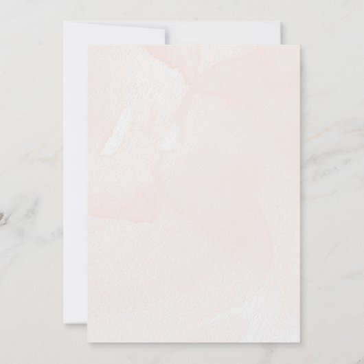 Moderne Roze Eenvoudige Bloemen Huwelijksuitnodigi Kaart (Achterkant)