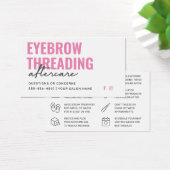 Moderne roze eenvoudige eyebrow-binnenverpakking n visitekaartje (Bureau)