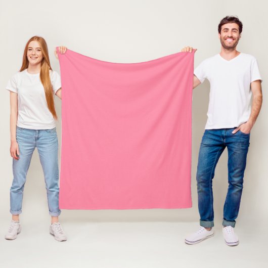 Moderne roze effen kleur met bubbelstructuur fleece deken (In situ)