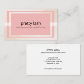 Moderne roze elastiek en makreelkunst visitekaartje (Voorkant / Achterkant)
