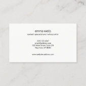 Moderne roze elastiek en makreelkunst visitekaartje (Achterkant)