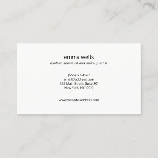 Moderne roze elastiek en makreelkunst visitekaartje (Achterkant)