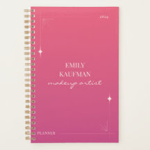 Moderne Roze Elegante Make-up Artist Business