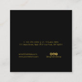 Moderne, roze, elegante make-up kunstenaar vierkante visitekaartje (Achterkant)