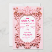 Moderne Roze Elegante Verjaardag Kaart (Voorkant)