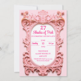 Moderne Roze Elegante Verjaardag Kaart