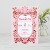 Moderne Roze Elegante Verjaardag Kaart (Staand voorkant)