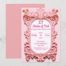 Moderne Roze Elegante Verjaardag Kaart
