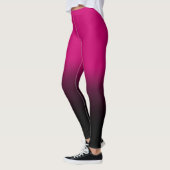 Moderne roze, elegante zwarte Leggings (Links)