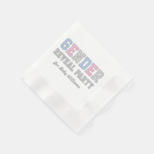 Moderne roze en blauwe Baby partij Servetten (Hoek)