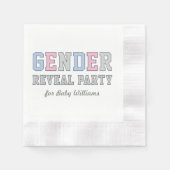 Moderne roze en blauwe Baby partij Servetten (Voorkant)