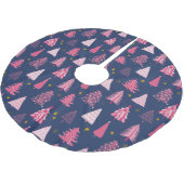 Moderne roze en blauwe kerstboom rok (Gekanteld)