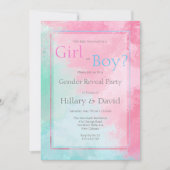Moderne roze en blauwe seksespecificatie kaart (Voorkant)