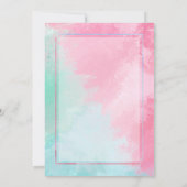 Moderne roze en blauwe seksespecificatie kaart (Achterkant)