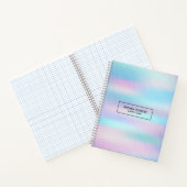 Moderne roze en blauwe wazige achtergrond notitieboek (Binnen)