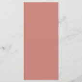 Moderne Roze en Bourgondi Trouwthema Menu (Achterkant)