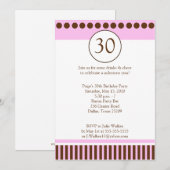 Moderne roze en bruin, 5 dagen per dag, uitnodigin kaart (Voorkant / Achterkant)