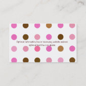 Moderne roze en bruin visitekaartje (Achterkant)