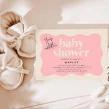 Moderne Roze en Crème Baby Shower voor Strawberry