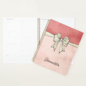 Moderne Roze en Crème Boog Bruidsmeisjes Planner (Display)