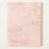 Moderne Roze en Crème Boog Bruidsmeisjes Planner (Achterkant)