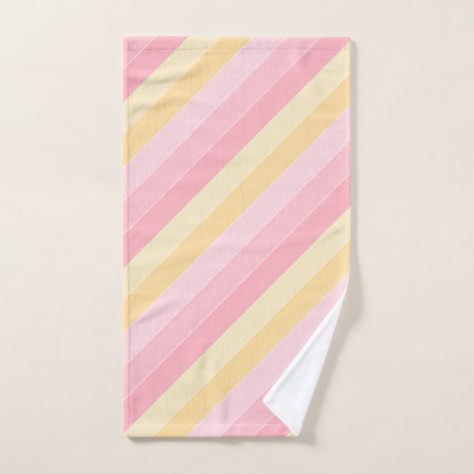 Moderne roze en gele Sjabloon met peulvruchten Bad Handdoek (Handdoek)