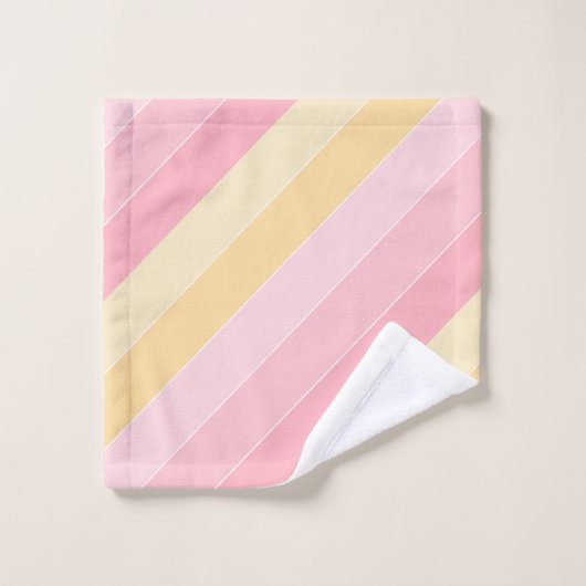 Moderne roze en gele Sjabloon met peulvruchten Bad Handdoek (Wasdoekje)