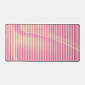 Moderne Roze en Gouden Abstracte Geribbelde Textuu Bureaumat (Voorkant)