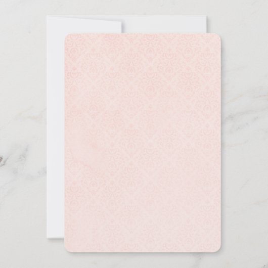 Moderne roze en gouden ballerina verjaardagsuitnod kaart (Achterkant)