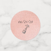 Moderne Roze en Gouden Marmer Confetti (Kleine voorkant)
