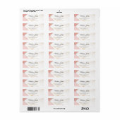 Moderne Roze en Gouden Marmer Etiket (Full Sheet)