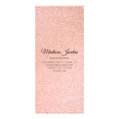 Moderne roze en gouden marmerprijzen reclamekaart (Achterkant)