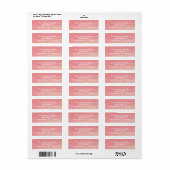 Moderne Roze en Gouden Retouradreslabel Etiket (Full Sheet)