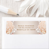 Moderne roze en goudfloral Vrijgezellenfeest Elke  Etiket (Insitu)