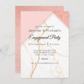 Moderne roze en goudkleurige Verloving (Voorkant / Achterkant)