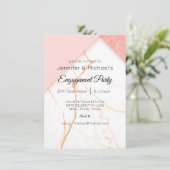 Moderne roze en goudkleurige Verloving (Staand voorkant)