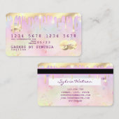 moderne roze en goudkredietverlening Kaart Visitekaartje (Voorkant / Achterkant)