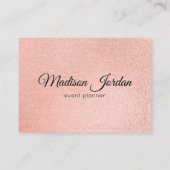 Moderne roze en goudmarmer afsprakenkaartje (Achterkant)