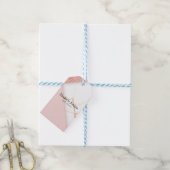 Moderne roze en goudmarmer cadeaulabel (Met Touw)