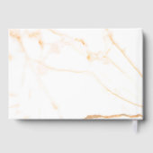 Moderne roze en goudmarmer gastenboek (Achterkant)