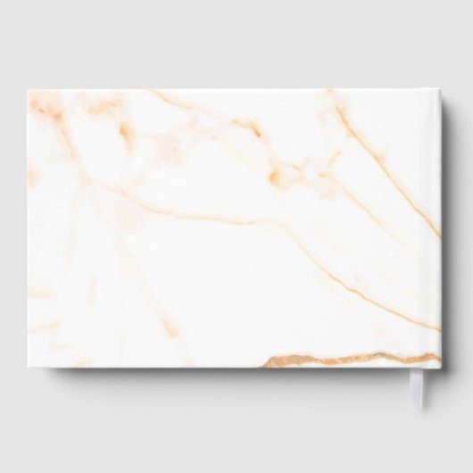 Moderne roze en goudmarmer gastenboek (Achterkant)