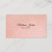 Moderne roze en goudmarmer Glitter Visitekaartje (Voorkant)