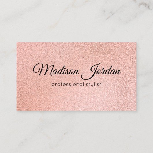 Moderne roze en goudmarmer kortingskaartje (Achterkant)